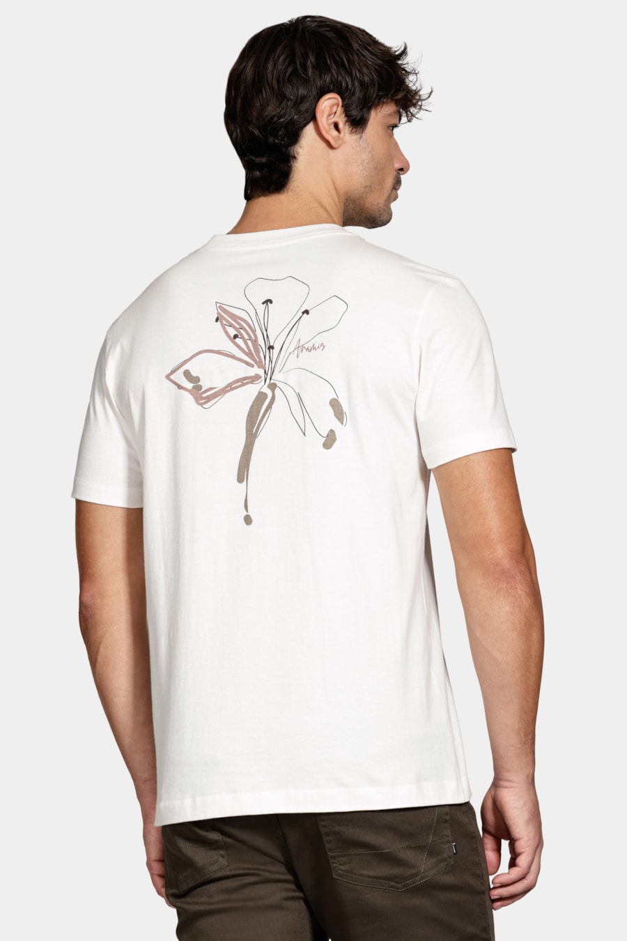 Camiseta Manga Curta Flor Off White — foto 5 de 7