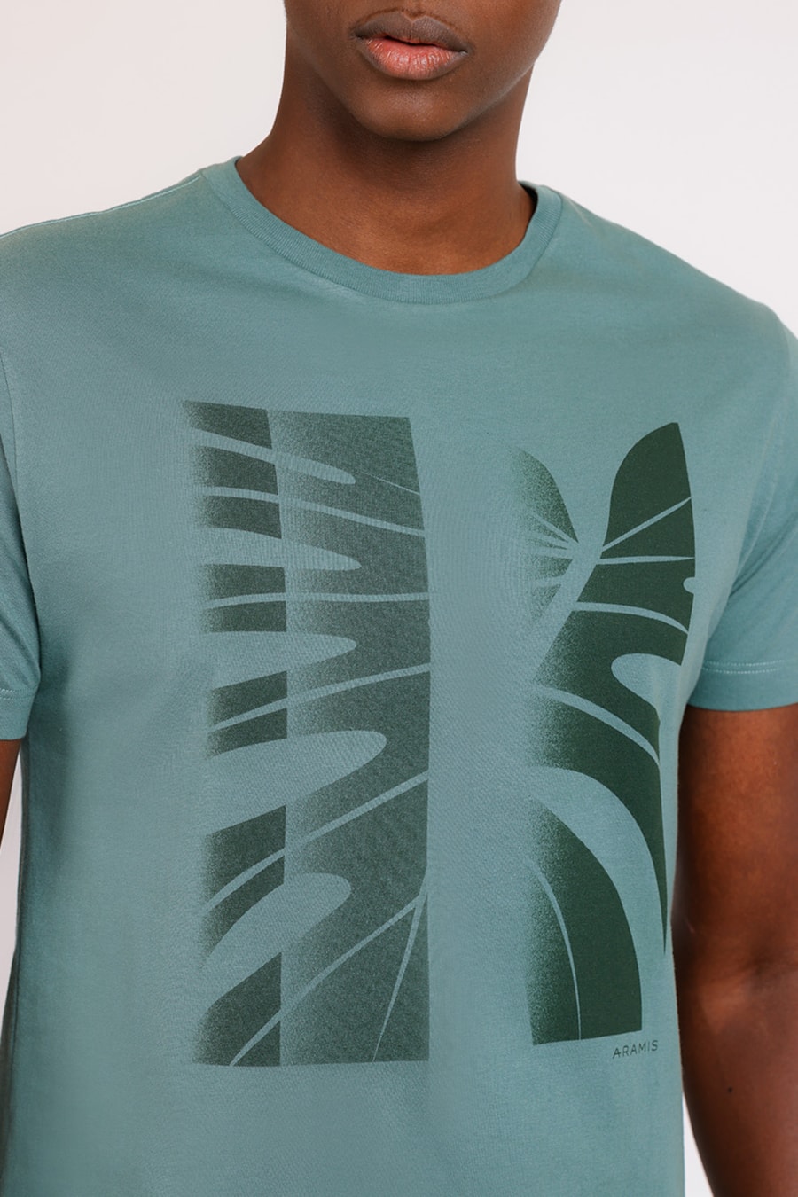 Camiseta Manga Curta Folha Degradê Verde — foto 3 de 4