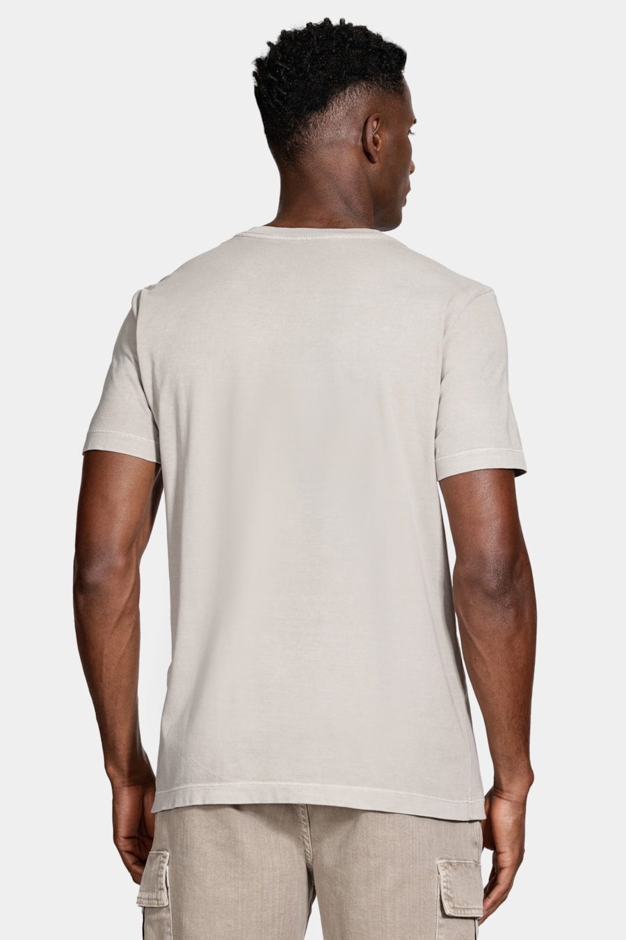 Camiseta Manga Curta Folha Listra Areia 116 — foto 4 de 5