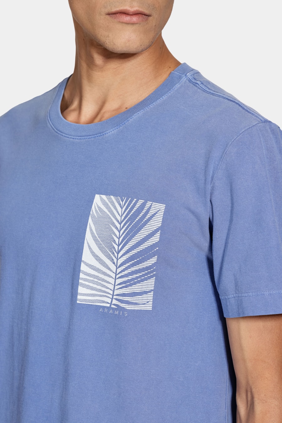 Camiseta Manga Curta Folha Listra Azul Royal 114 — foto 3 de 5