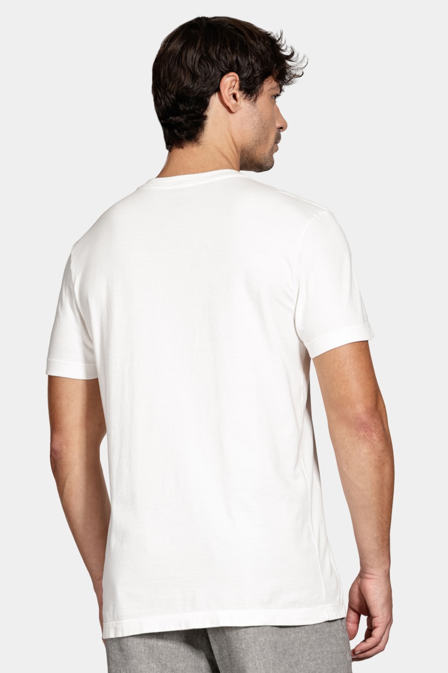 Camiseta Manga Curta Folha Listra Off White — foto 4 de 5