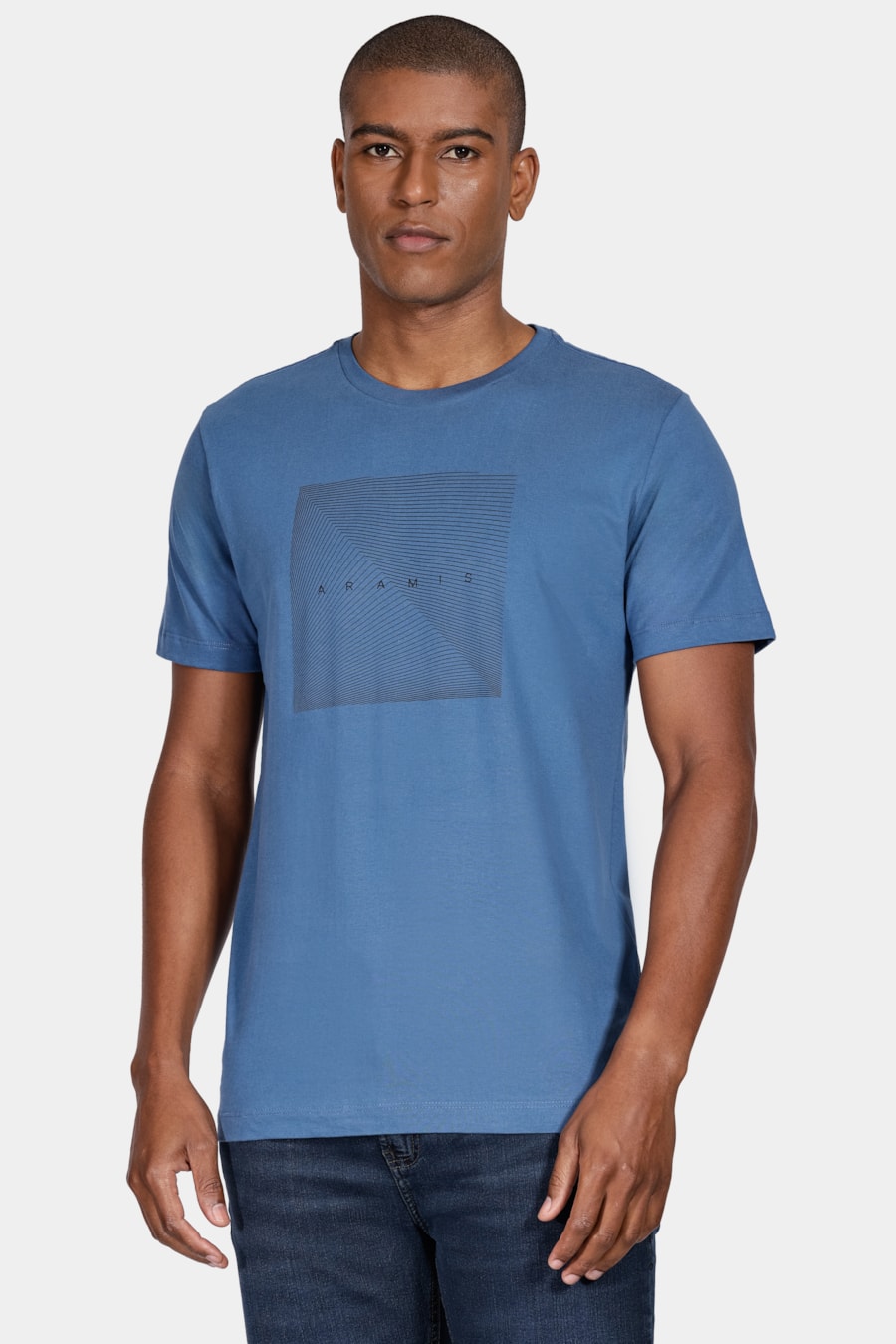 Camiseta Manga Curta Formas Aramis Azul Médio — foto 1 de 5