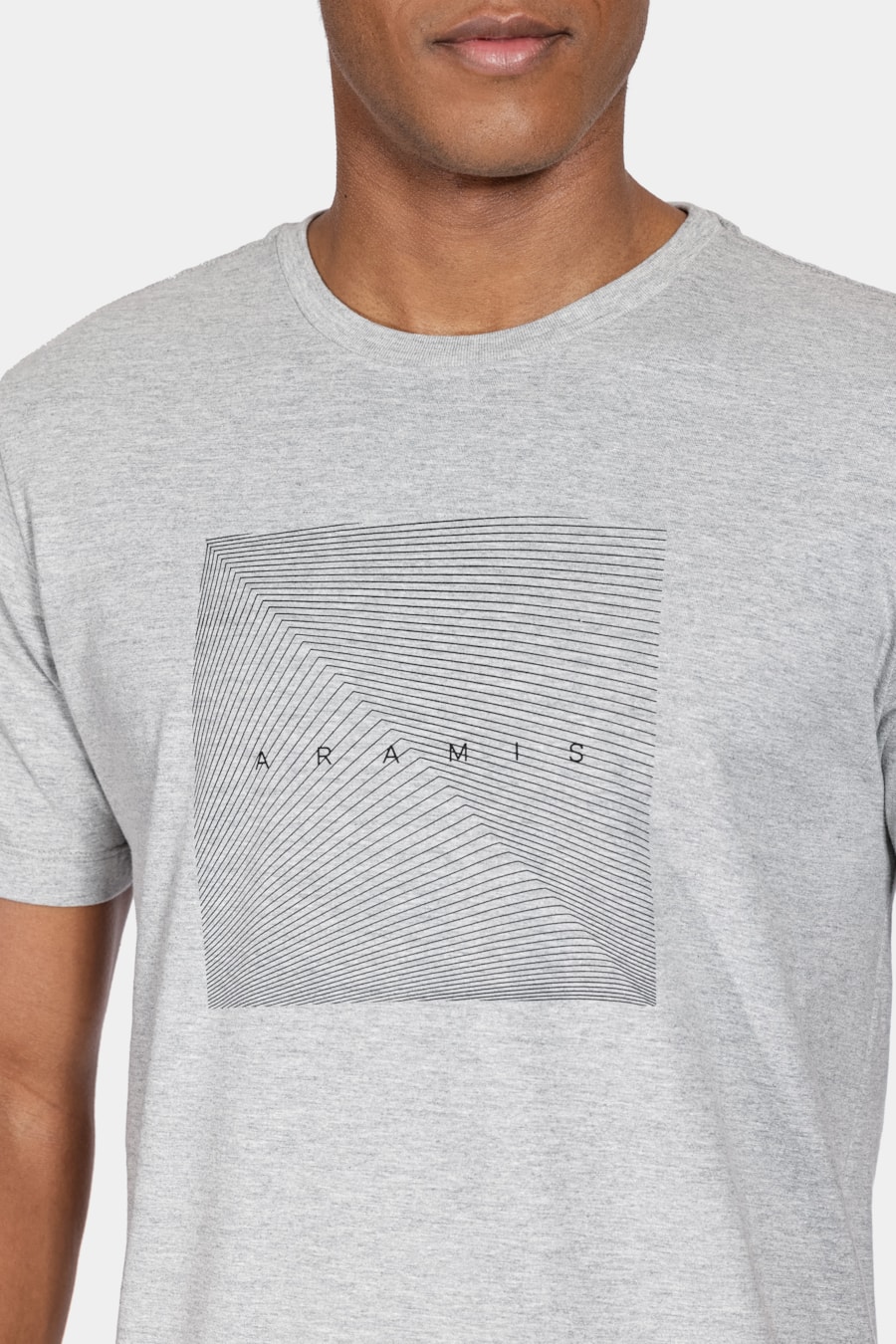Camiseta Manga Curta Formas Aramis Cinza Mescla — foto 3 de 7