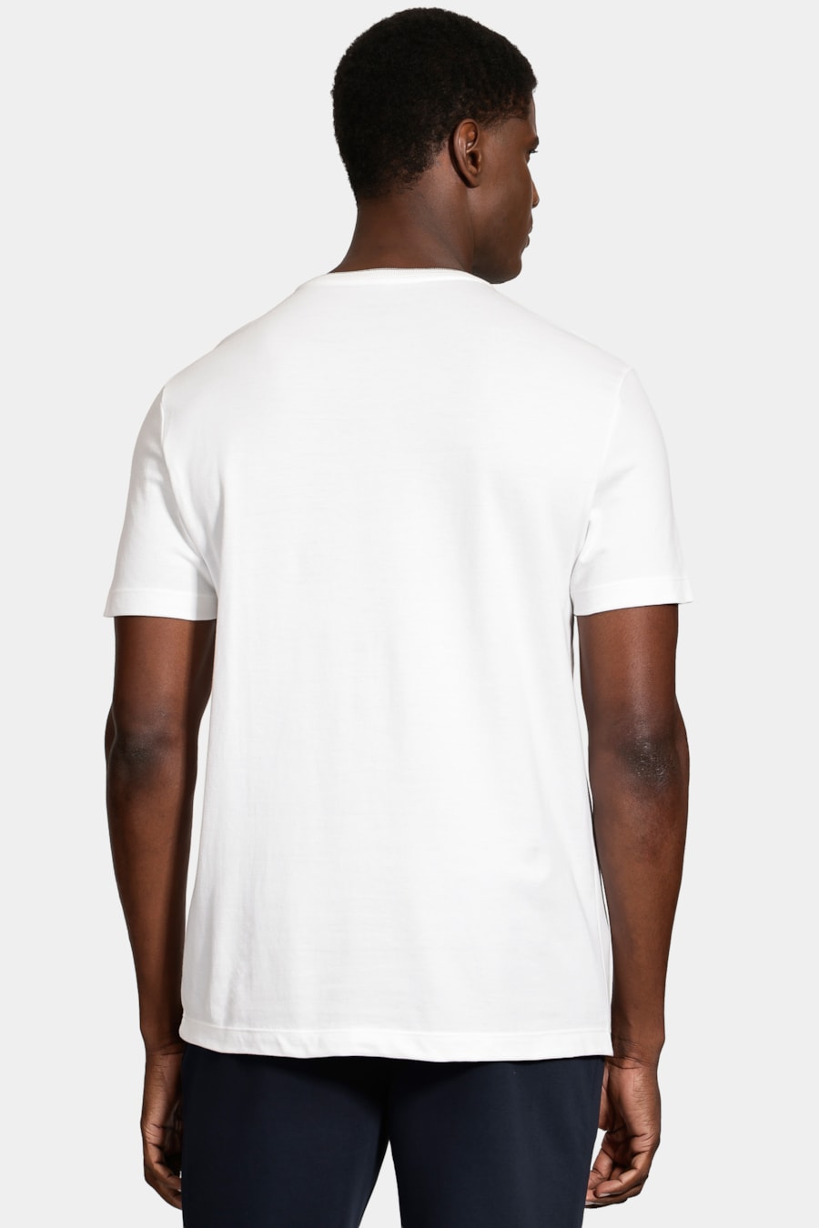 Camiseta Manga Curta Friso Gola Off White — foto 4 de 5