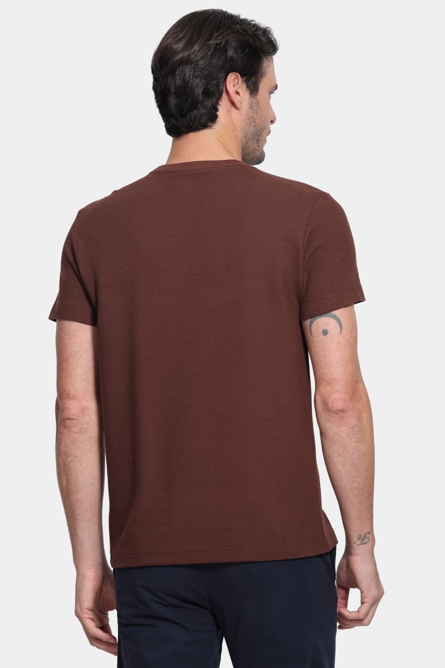 Camiseta Manga Curta Fusion Light Marrom — foto 4 de 5