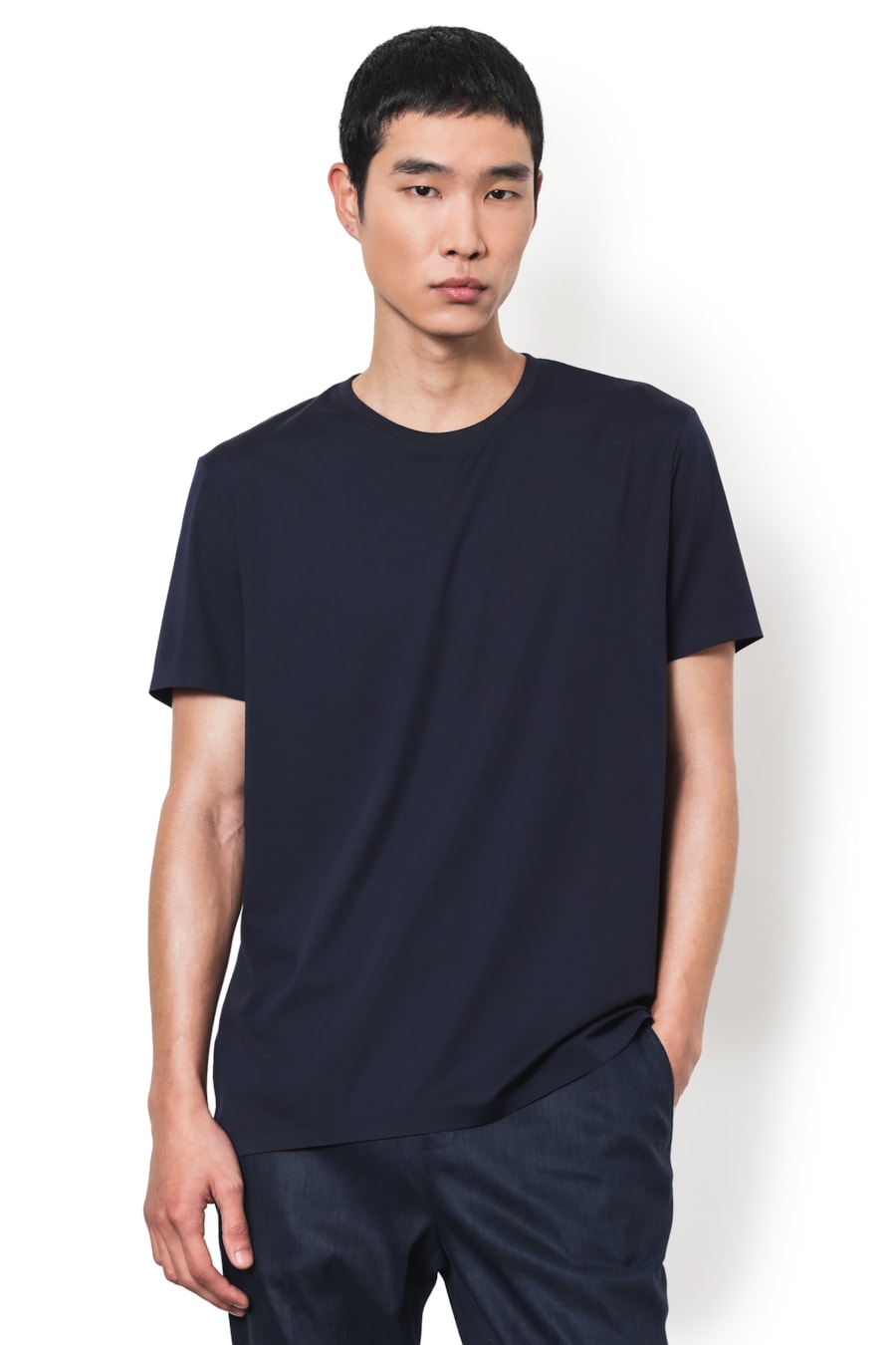 Camiseta Manga Curta Fusionada Marinho Escuro — foto 1 de 8