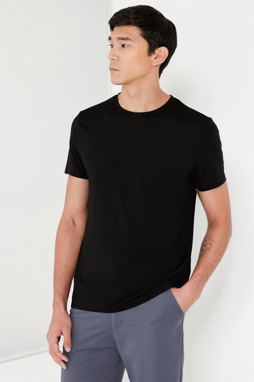 Camiseta Manga Curta Fusionada Preto