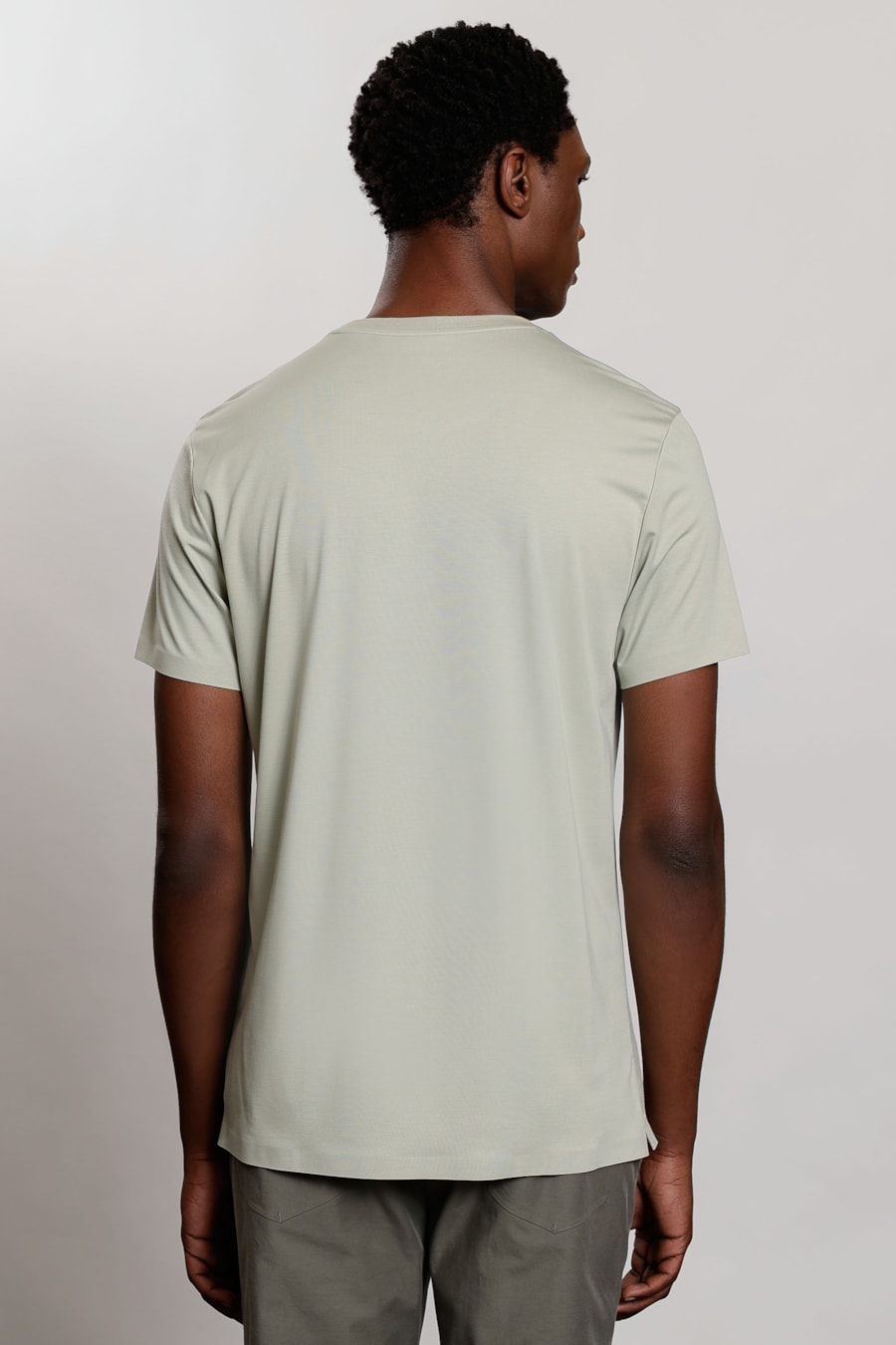 Camiseta Manga Curta Fusionada Verde Sálvia — foto 4 de 5