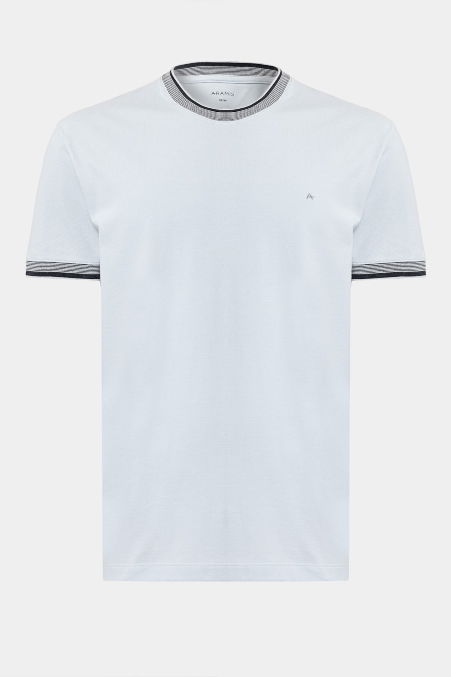 Camiseta Manga Curta Gola Com Frisos Azul Celeste 118 — foto 5 de 5