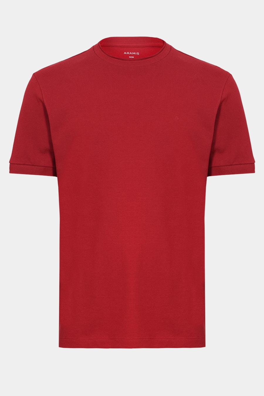 Camiseta Manga Curta Gola Dupla Vermelho Carmim 115 — foto 5 de 5