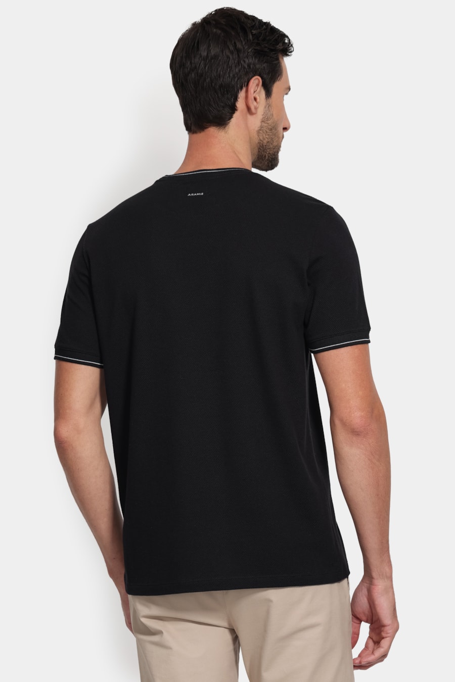 Camiseta Manga Curta Gola Friso Preto — foto 5 de 6