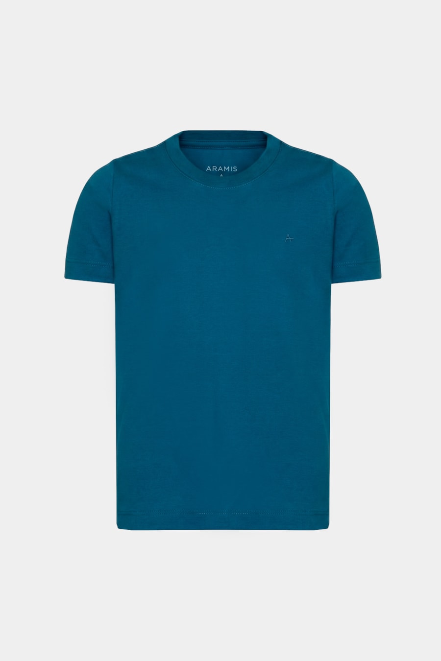 Camiseta Manga Curta Infantil Básica Azul Neblina — foto 3 de 3