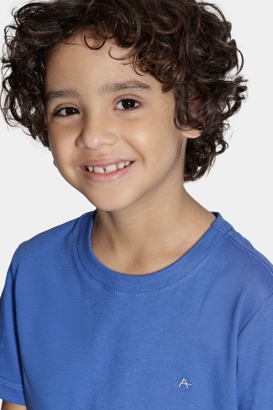 Camiseta Manga Curta Infantil Básica Azul Royal (Não Ativar Mostruário) — foto 3 de 5