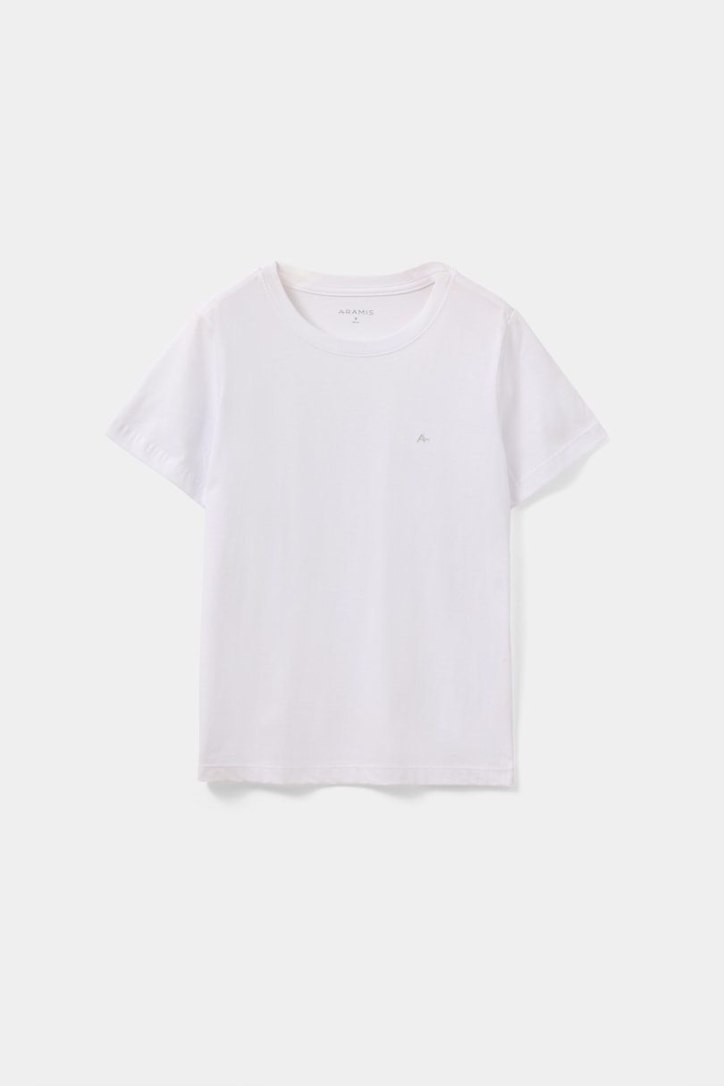 Camiseta Manga Curta Infantil Básica Branco