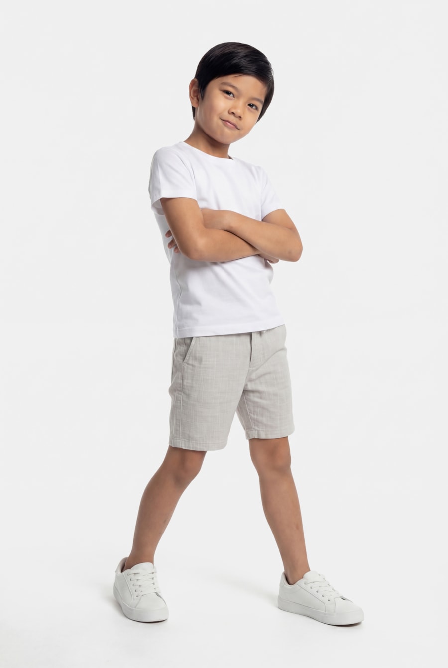Camiseta Manga Curta Infantil Básica Branco — foto 2 de 3