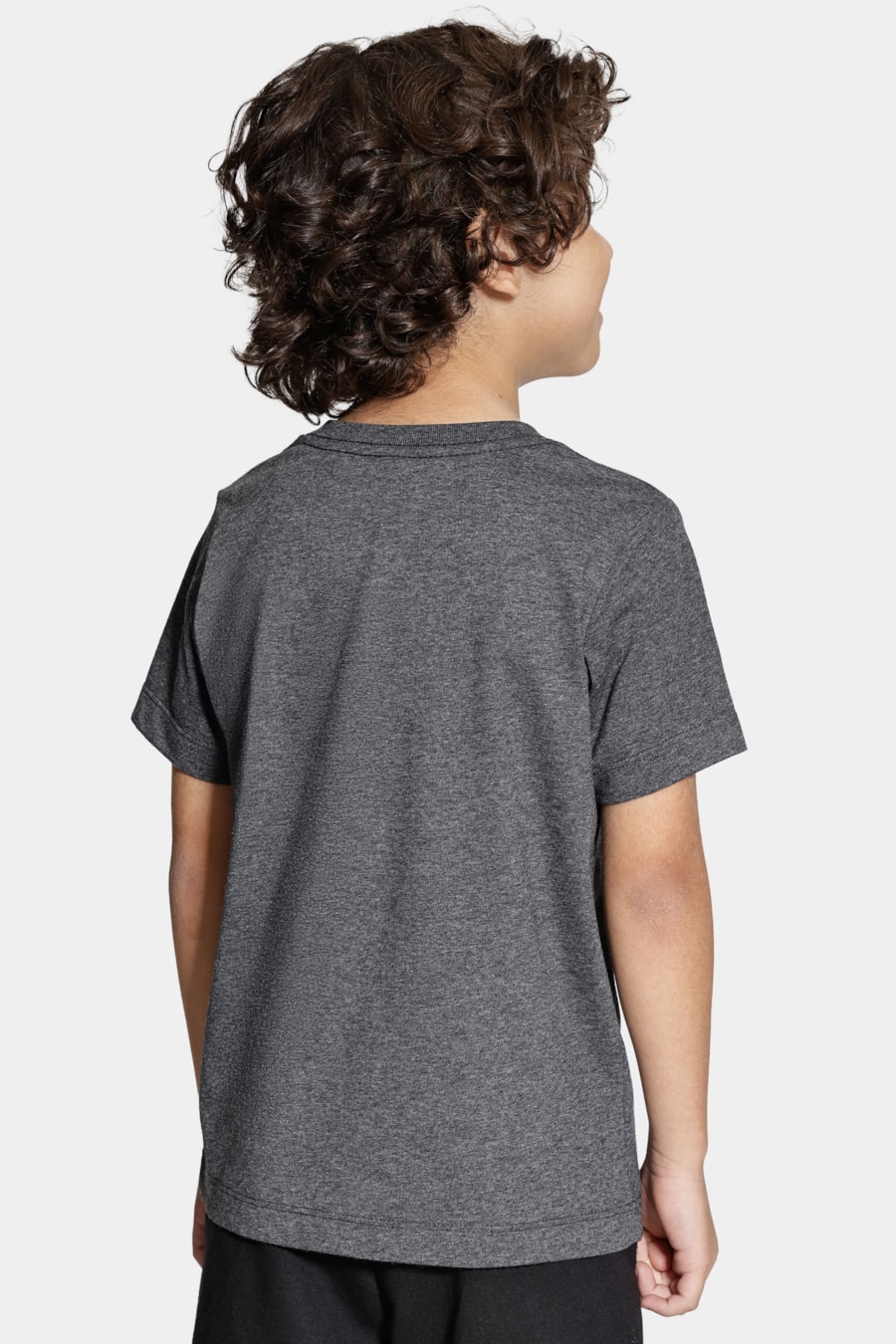 Camiseta Manga Curta Infantil Básica Grafite Mescla — foto 4 de 5