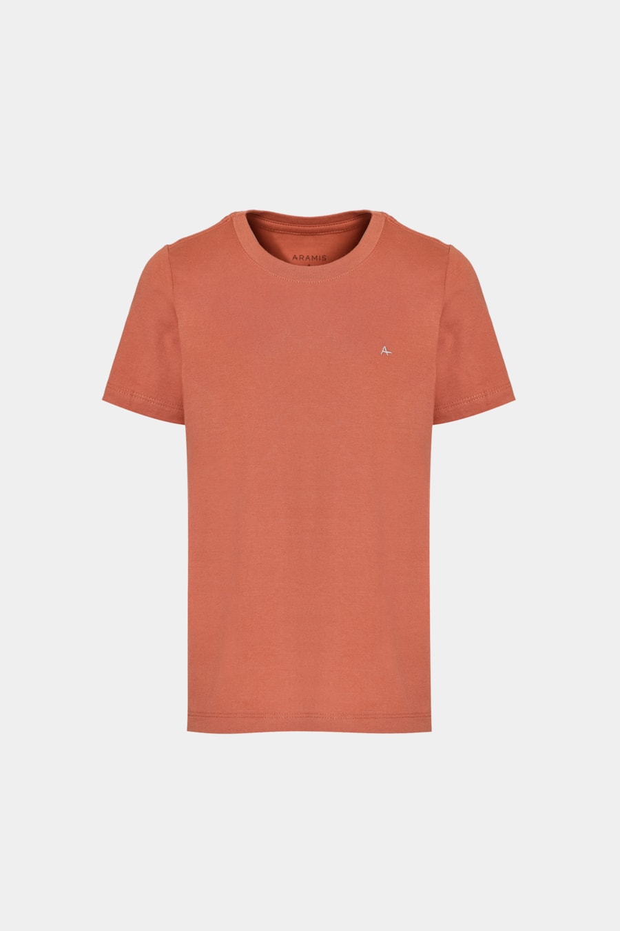 Camiseta Manga Curta Infantil Básica Laranja Ferrugem 114