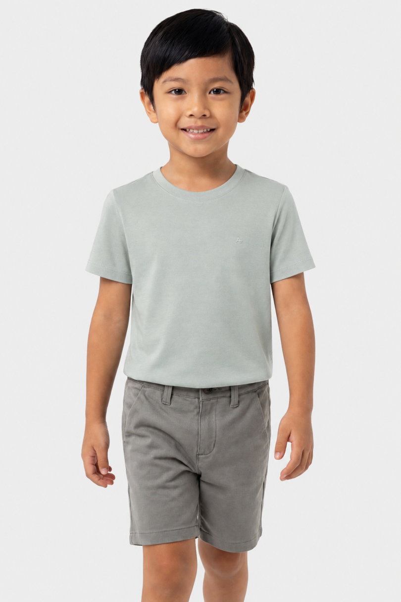 Camiseta Manga Curta Infantil Básica Menta