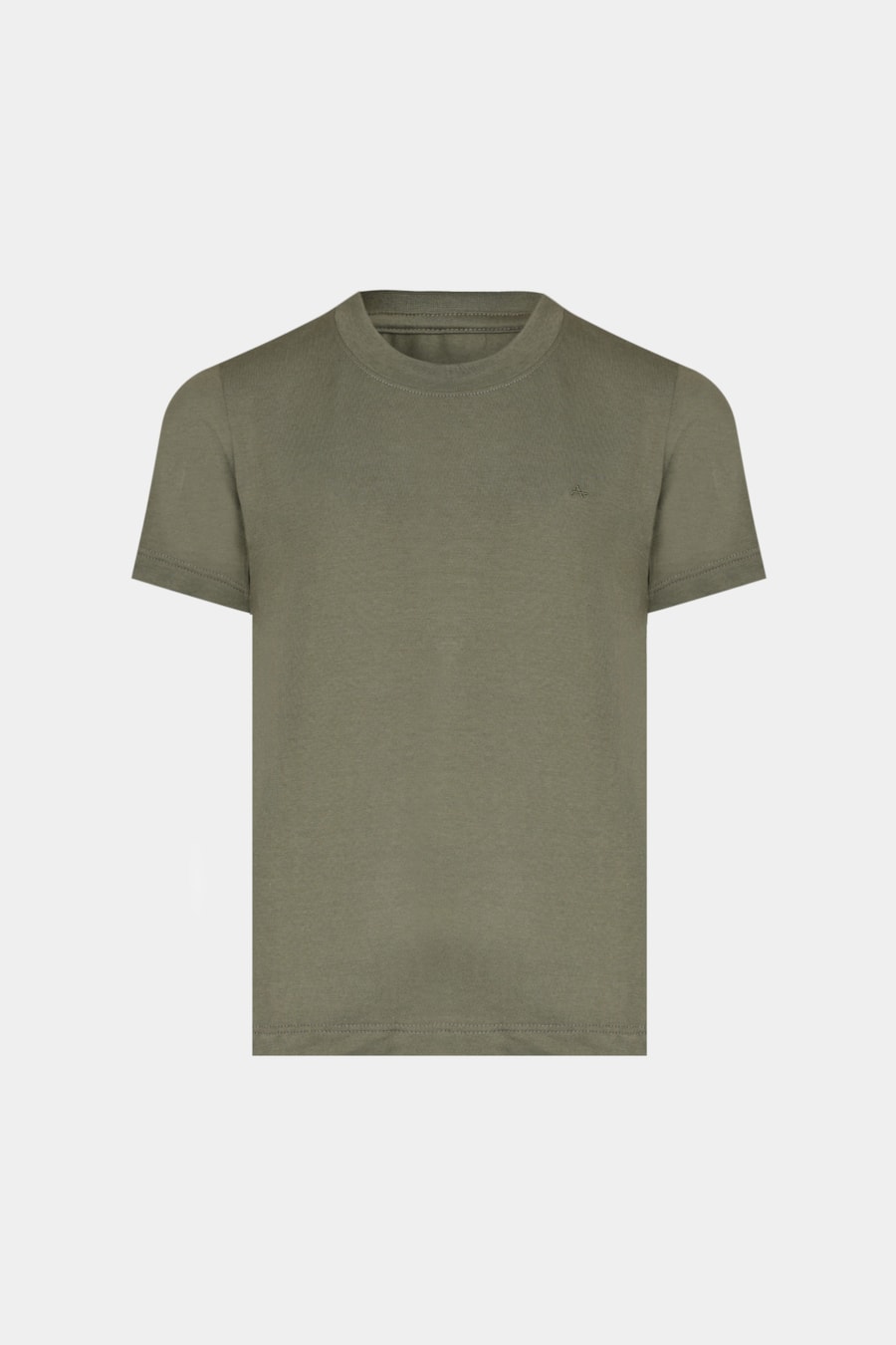 Camiseta Manga Curta Infantil Básica Militar