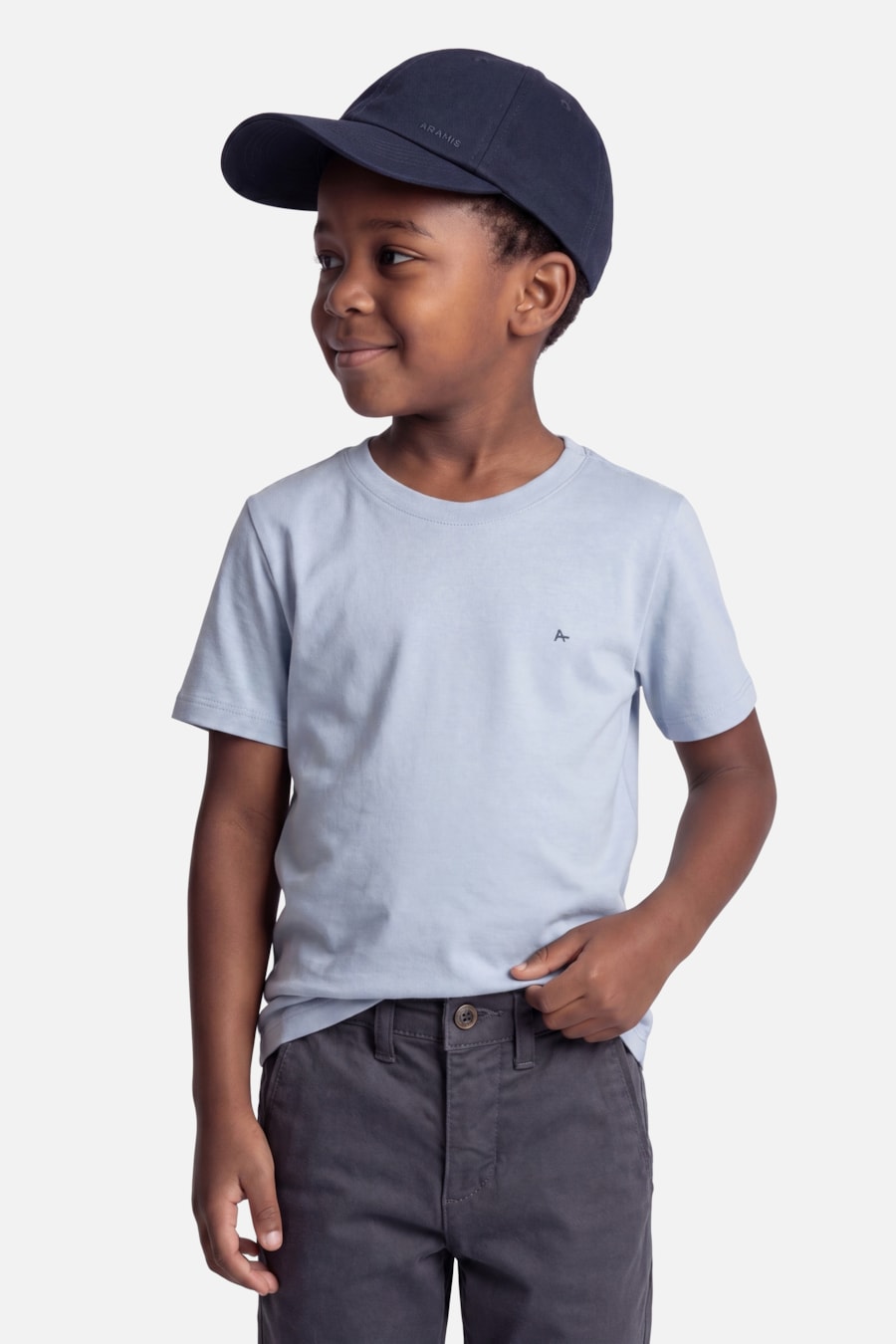 Camiseta Manga Curta Infantil Básica Mineral — foto 1 de 3