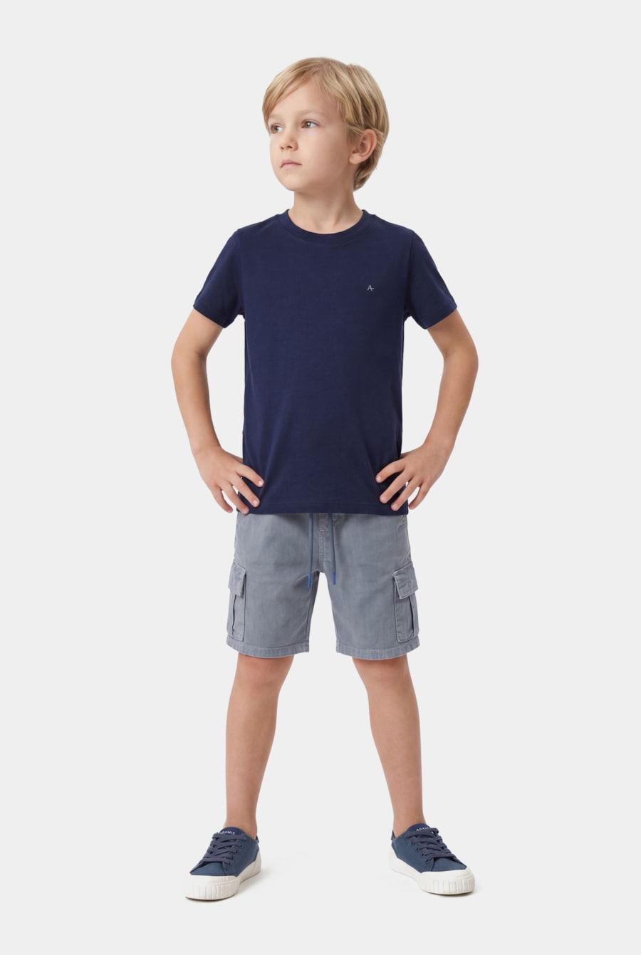Camiseta Manga Curta Infantil Básica Navy — foto 2 de 3