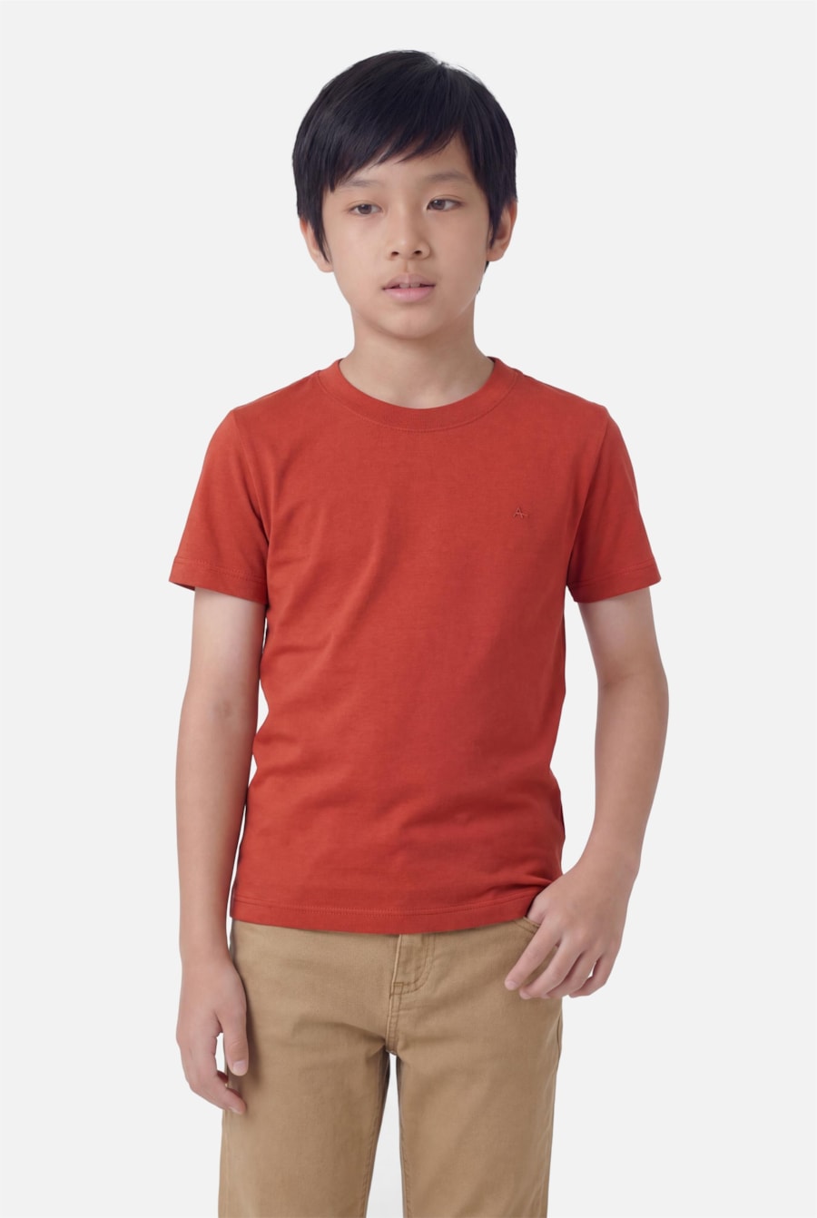 Camiseta Manga Curta Infantil Básica Telha — foto 1 de 3