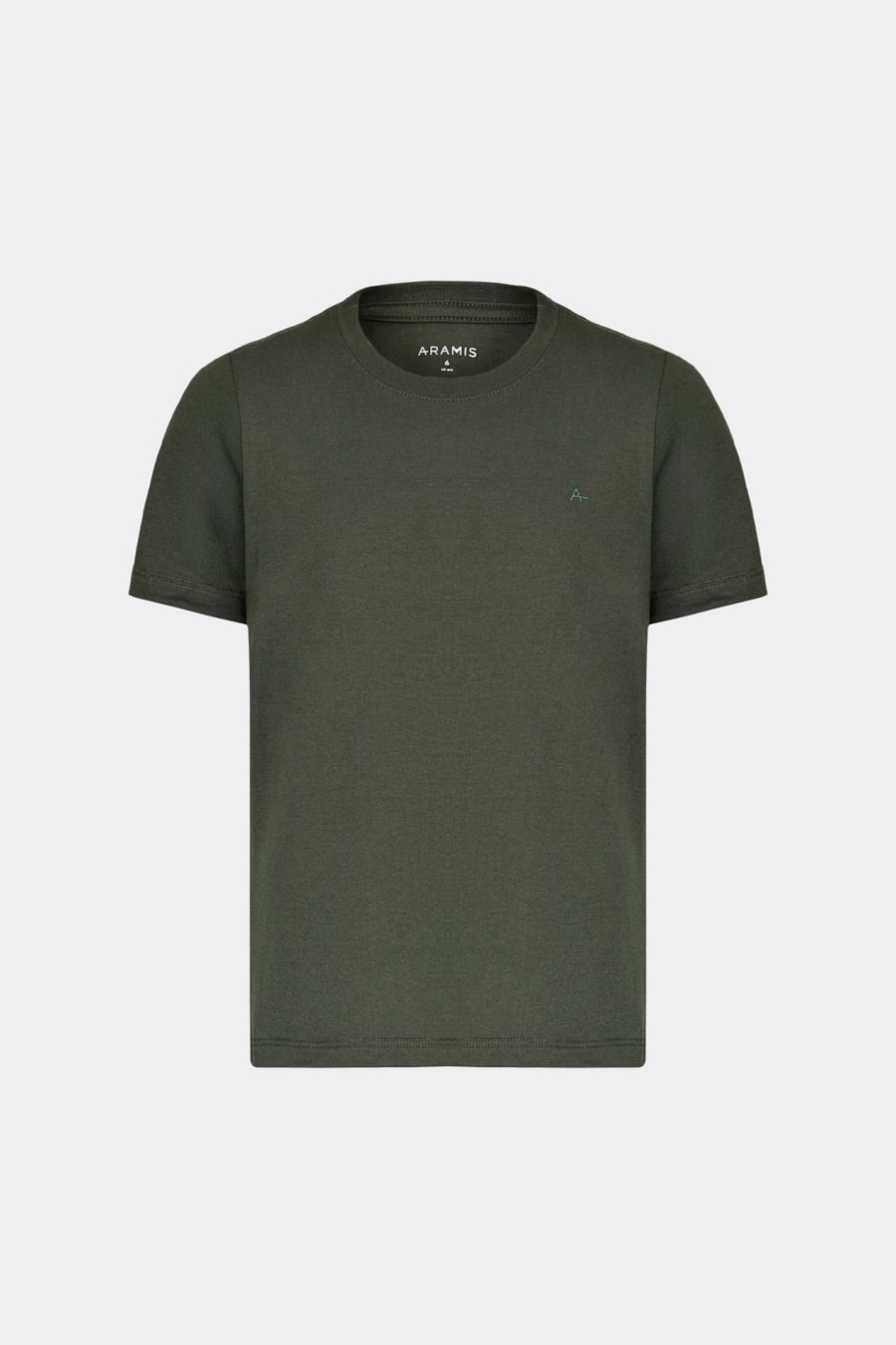 Camiseta Manga Curta Infantil Básica Verde Militar — foto 3 de 3