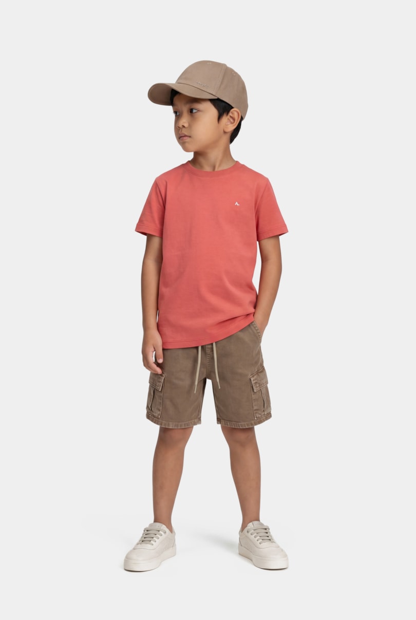 Camiseta Manga Curta Infantil Básica Vermelho