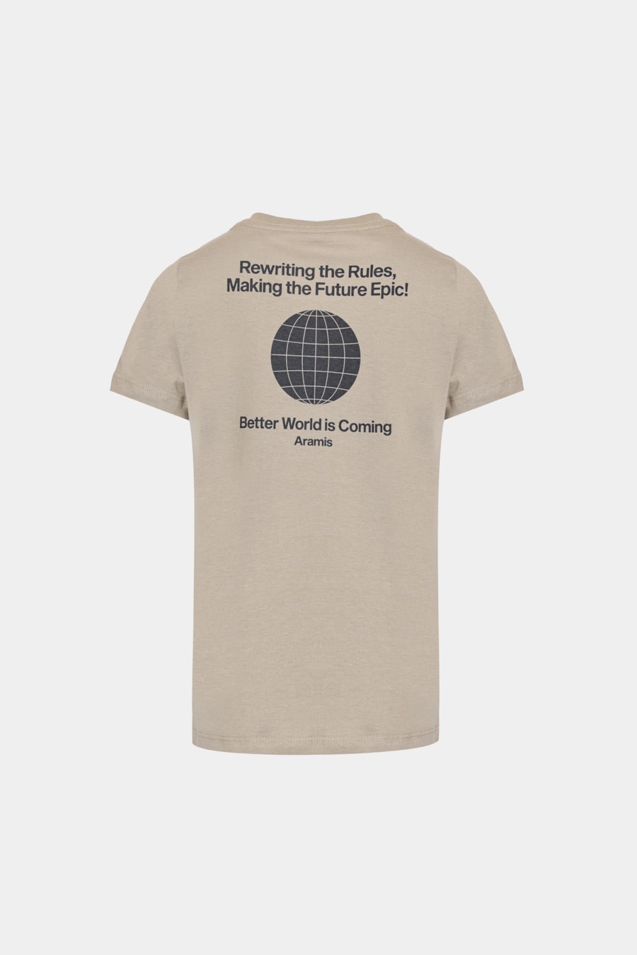 Camiseta Manga Curta Infantil Better World Is Coming Caqui 116 — foto 7 de 7