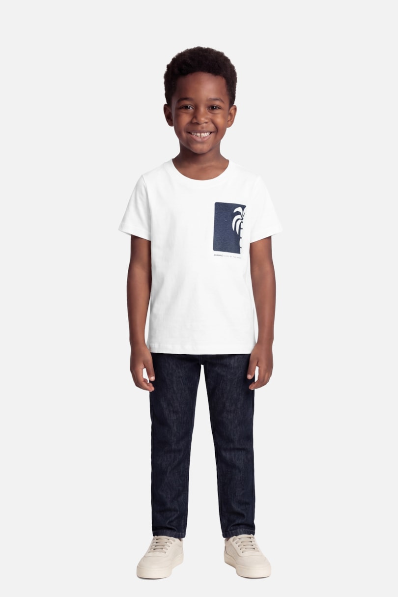 Camiseta Manga Curta Infantil Coqueiro Off White