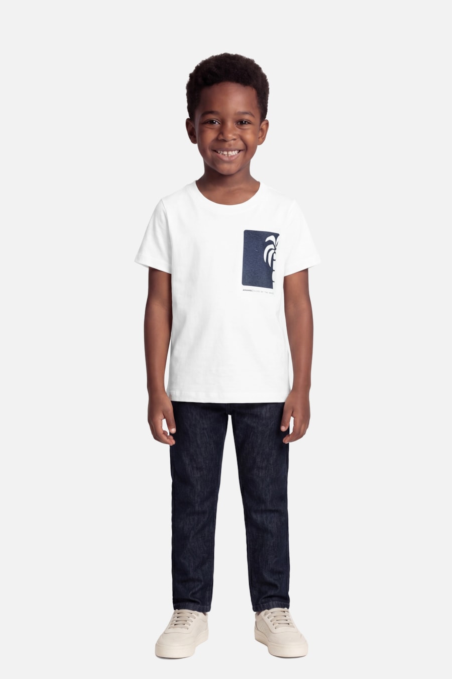 Camiseta Manga Curta Infantil Coqueiro Off White — foto 2 de 3
