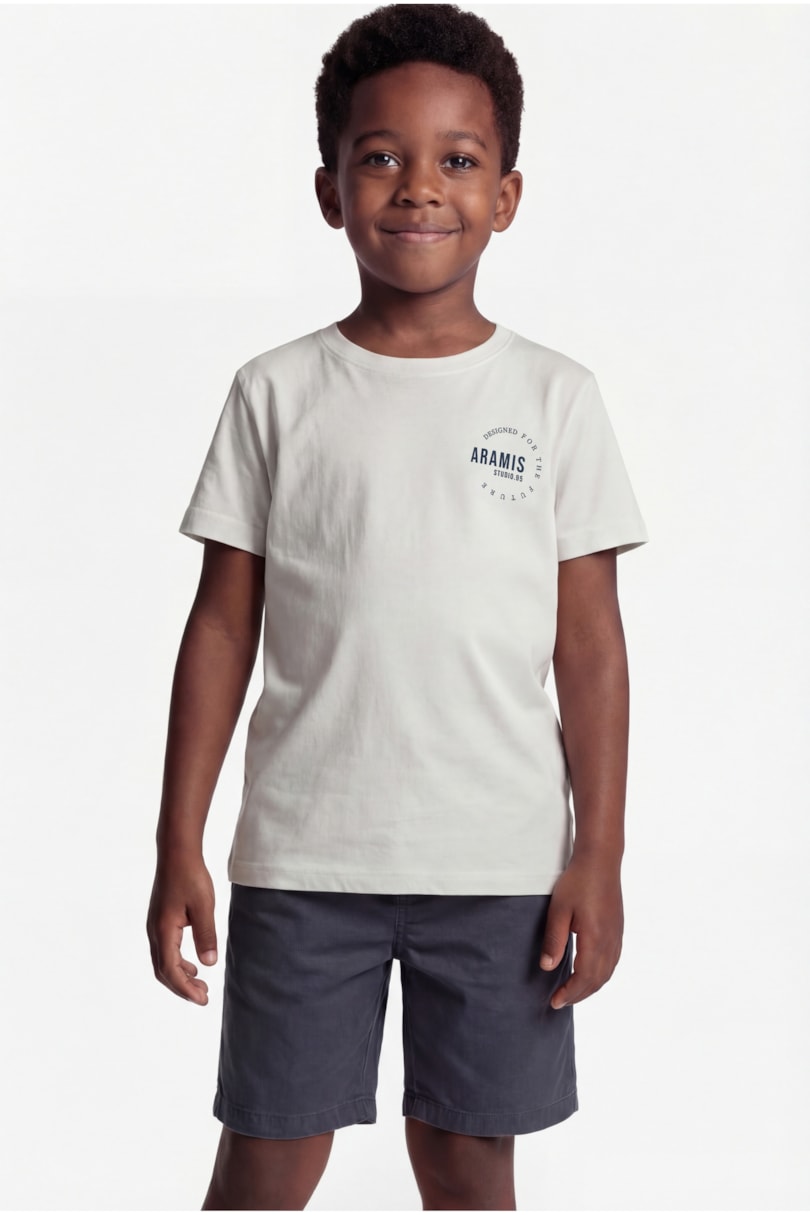 Camiseta Manga Curta Infantil Estampa Aramis Circular Gelo 117