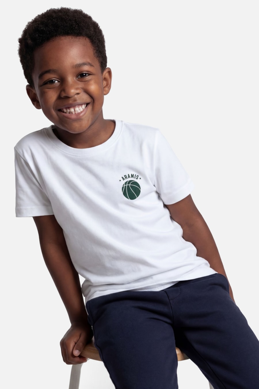 Camiseta Manga Curta Infantil Estampa Basket Off White — foto 1 de 5