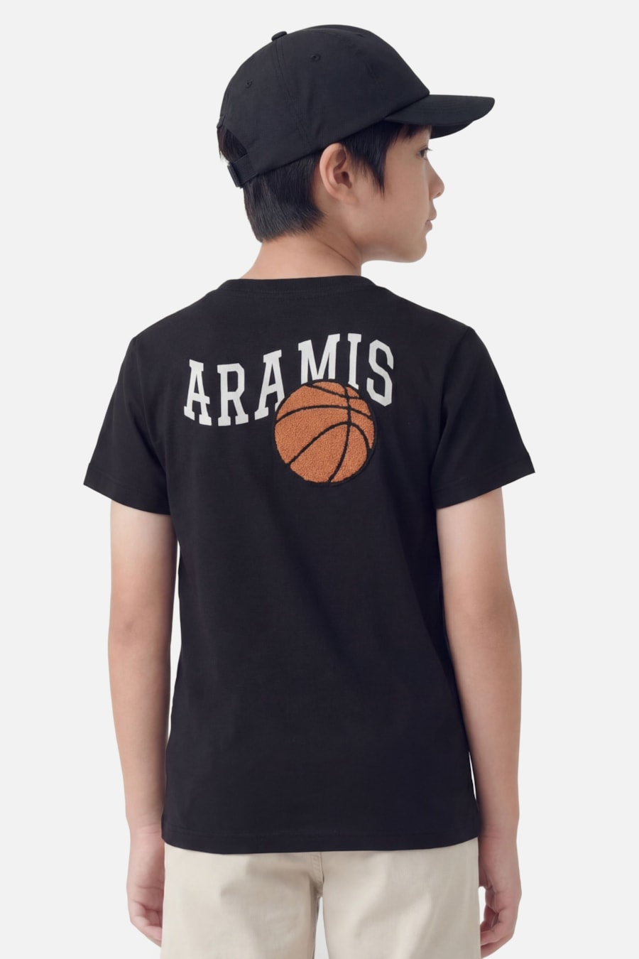 Camiseta Manga Curta Infantil Estampa Basket Preto — foto 3 de 5