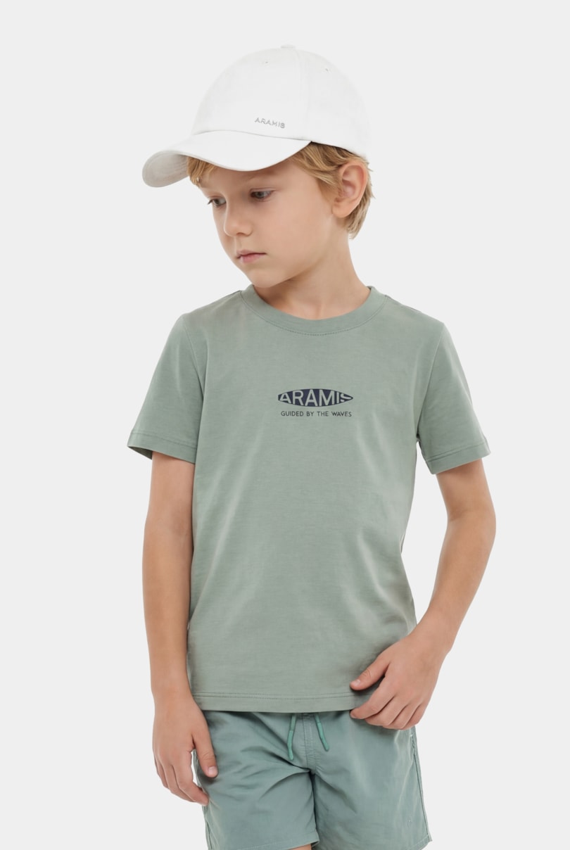 Camiseta Manga Curta Infantil Estampa Board Menta 116