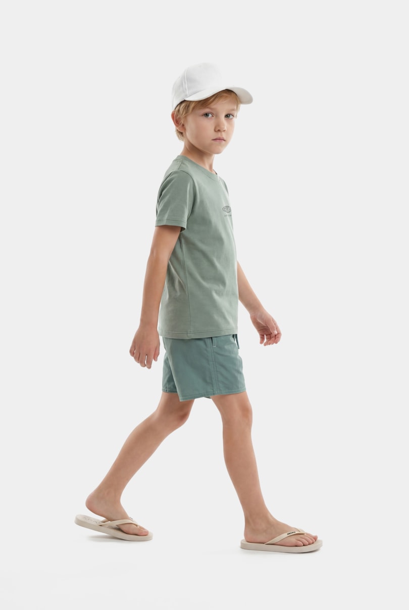 Camiseta Manga Curta Infantil Estampa Board Menta 116