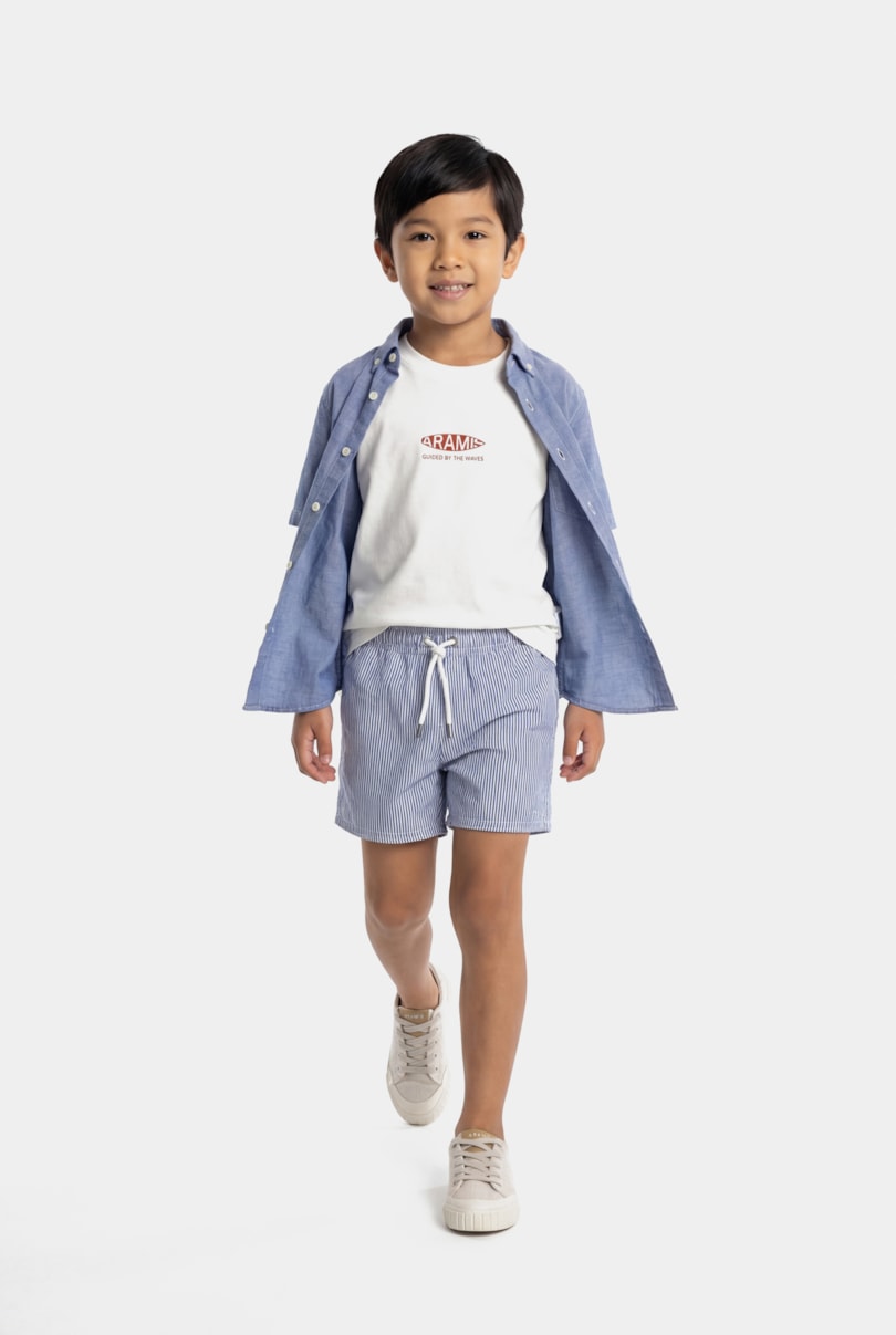Camiseta Manga Curta Infantil Estampa Board Off White