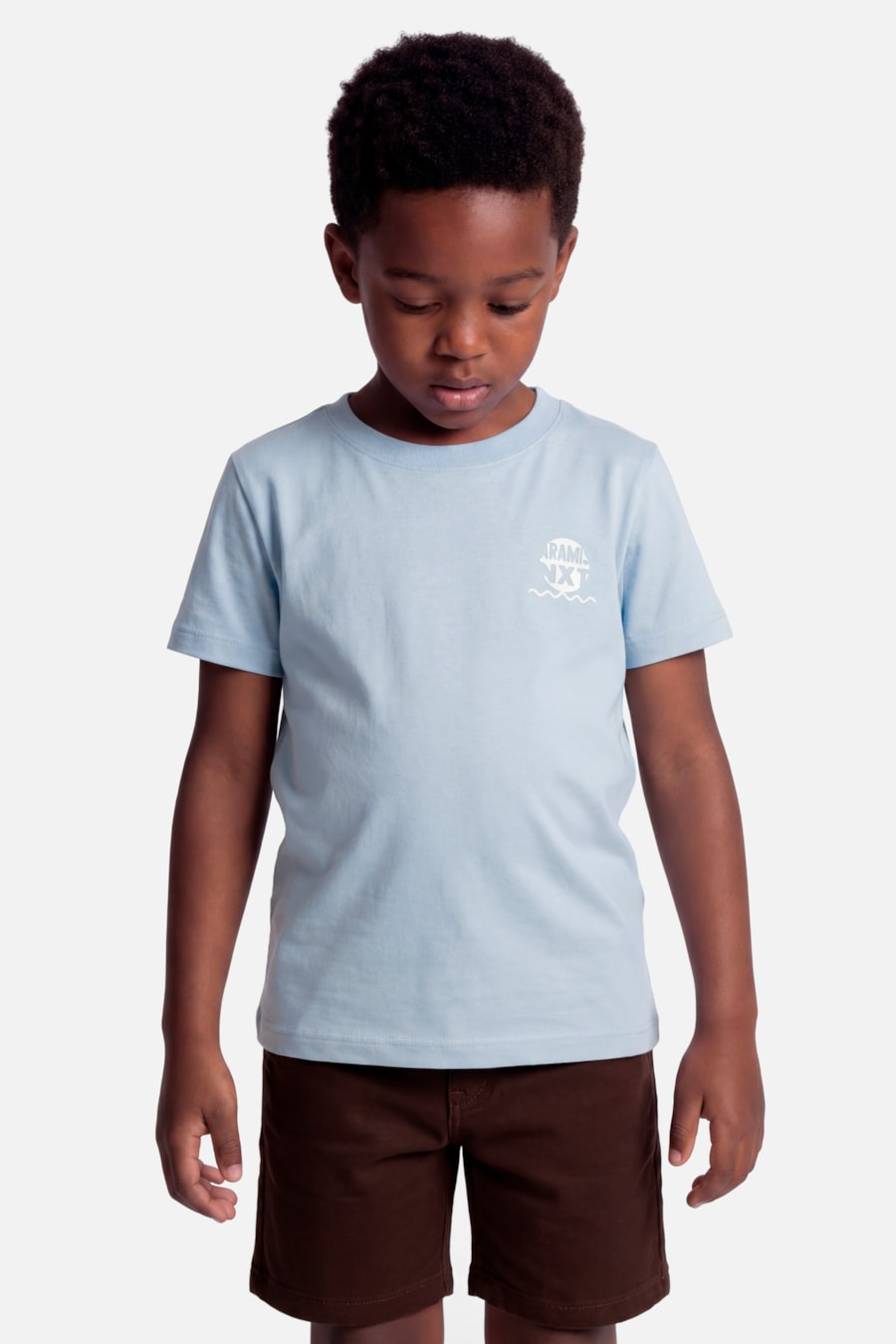 Camiseta Manga Curta Infantil Estampa Breeze Azul Claro — foto 1 de 6