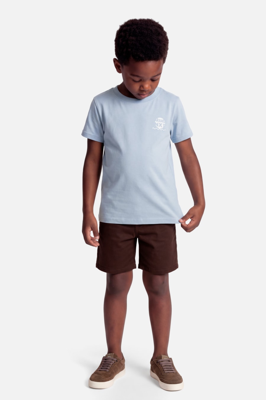 Camiseta Manga Curta Infantil Estampa Breeze Azul Claro — foto 2 de 6