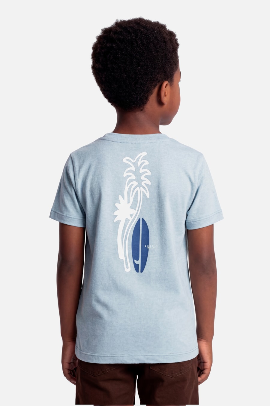 Camiseta Manga Curta Infantil Estampa Breeze Azul Claro — foto 3 de 6