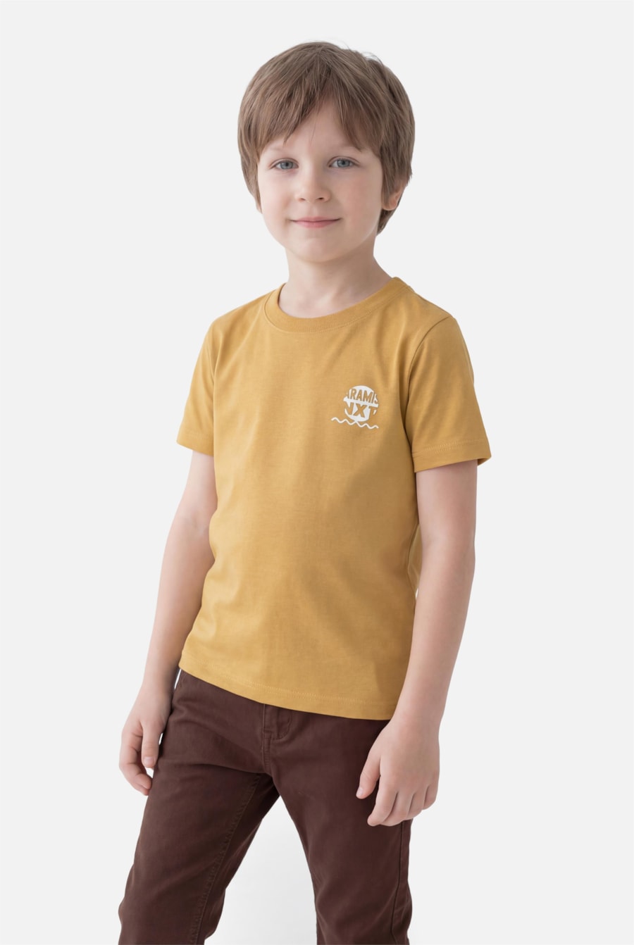 Camiseta Manga Curta Infantil Estampa Breeze Camelo 118 — foto 1 de 5