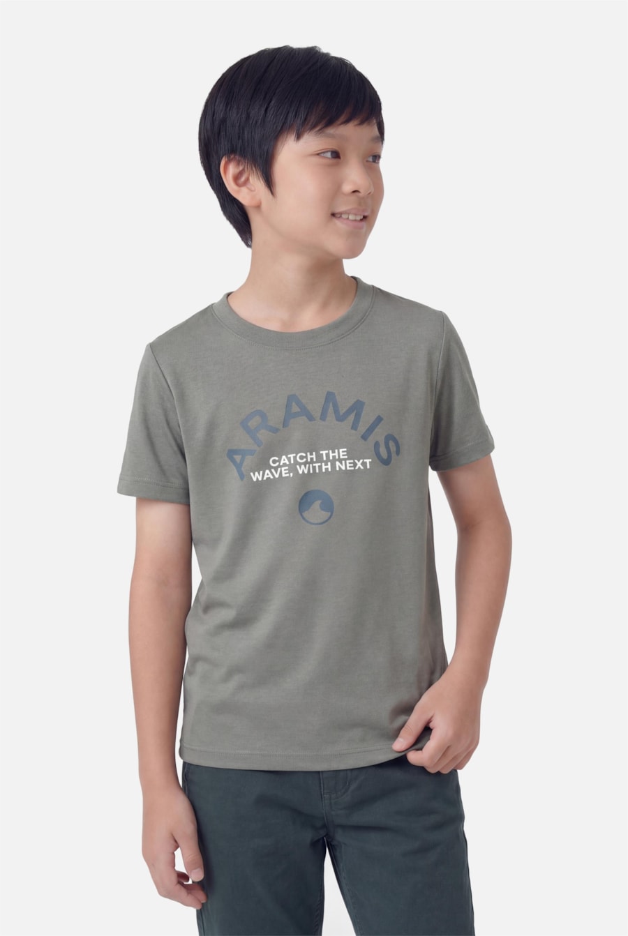 Camiseta Manga Curta Infantil Estampa Catch The Waves Agave — foto 1 de 3
