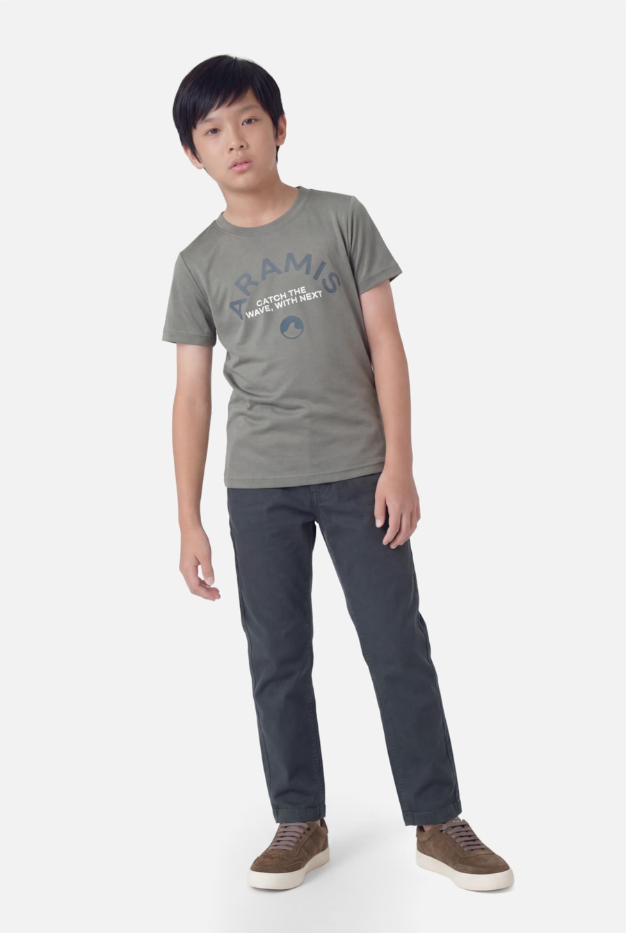 Camiseta Manga Curta Infantil Estampa Catch The Waves Agave — foto 2 de 3