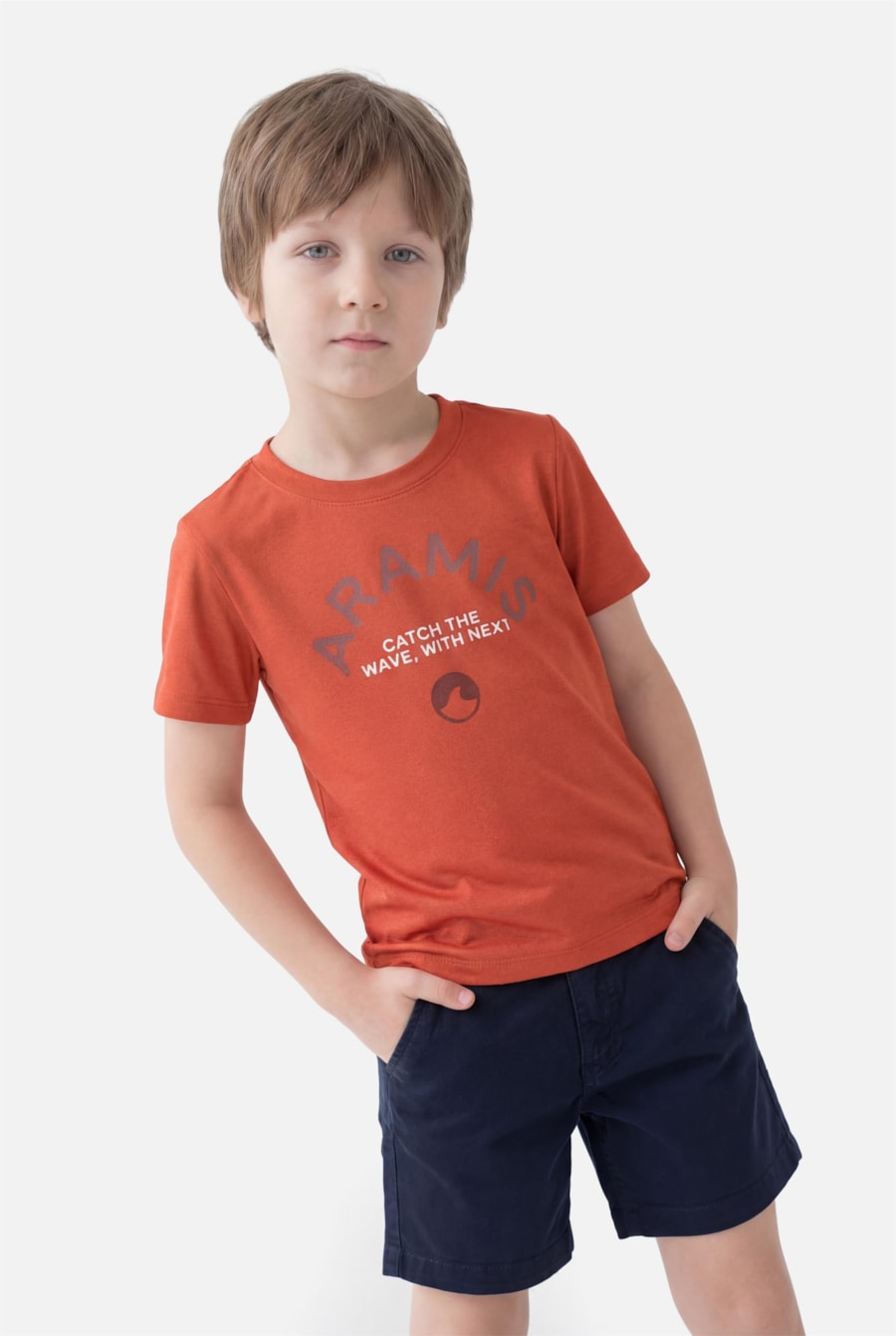 Camiseta Manga Curta Infantil Estampa Catch The Waves Telha 118 — foto 1 de 3