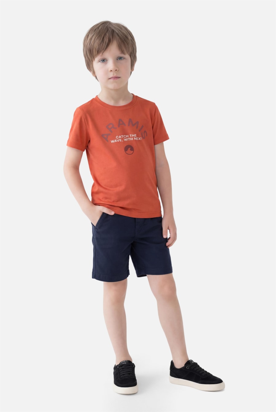 Camiseta Manga Curta Infantil Estampa Catch The Waves Telha 118 — foto 2 de 3