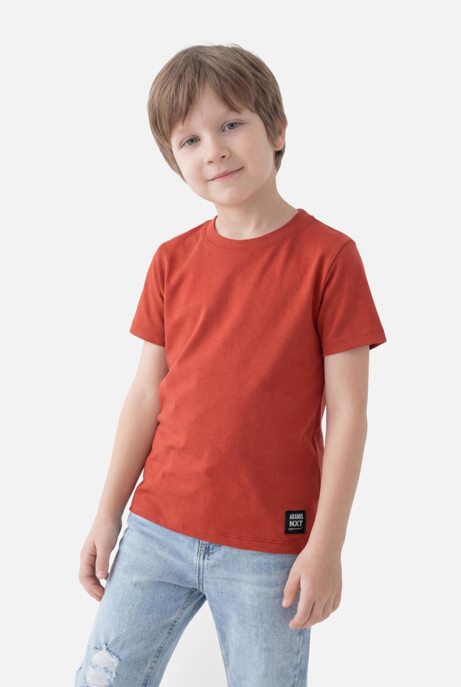 Camiseta Manga Curta Infantil Estampa Circular Telha — foto 2 de 5