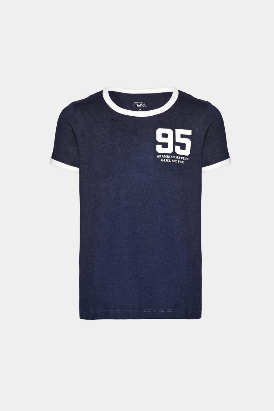 Camiseta Manga Curta Infantil Estampa Contraste Marinho