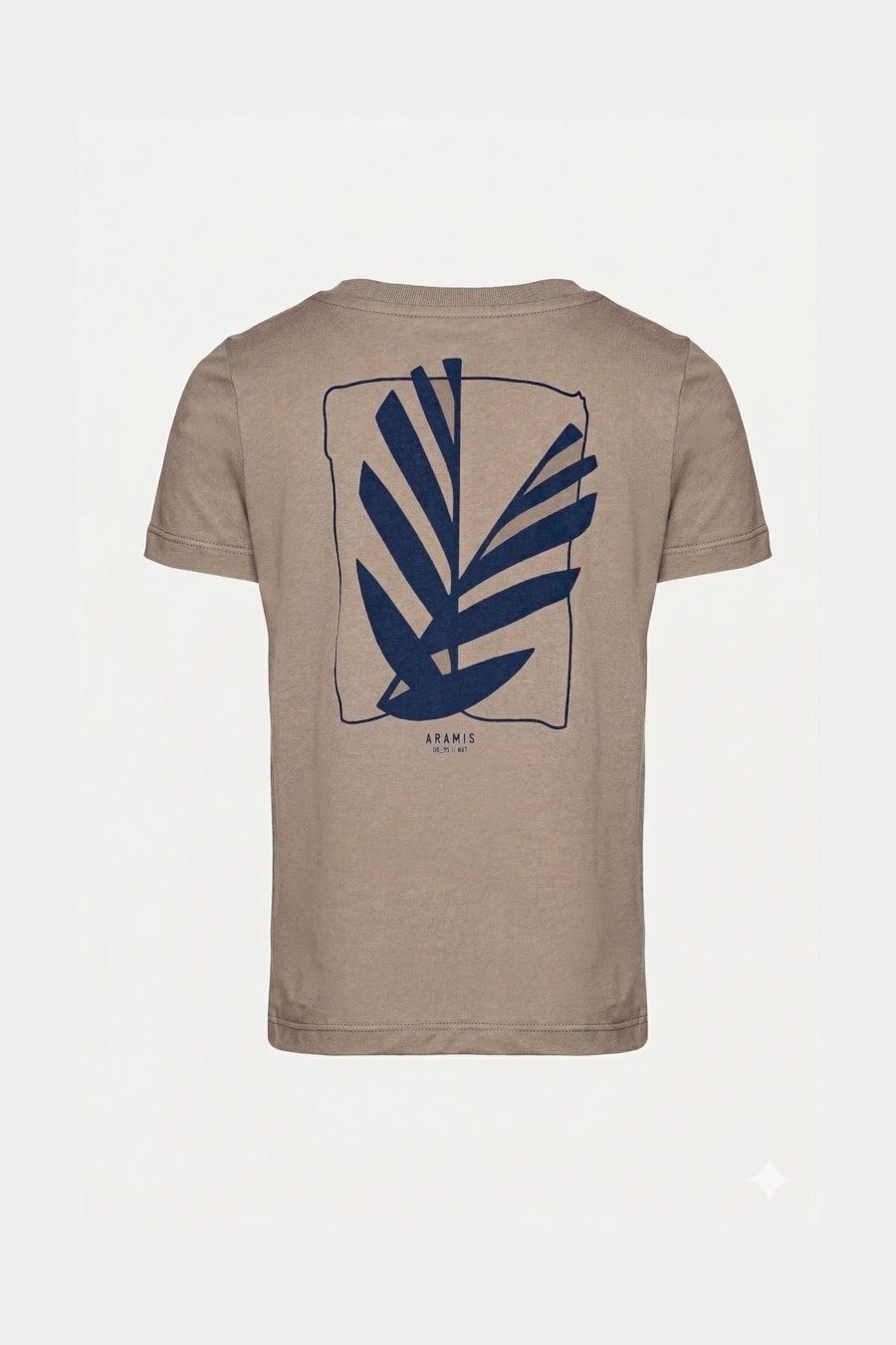 Camiseta Manga Curta Infantil Estampa Folha Geometrica Amendoa 118 — foto 5 de 5