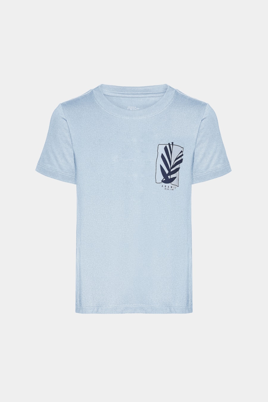 Camiseta Manga Curta Infantil Estampa Folha Geometrica Azul Claro 118 — foto 4 de 5
