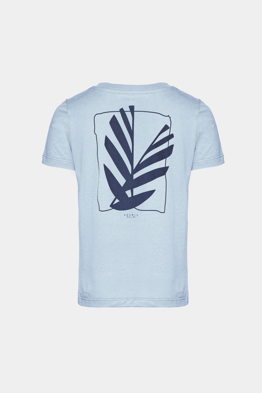 Camiseta Manga Curta Infantil Estampa Folha Geometrica Azul Claro 118 — foto 5 de 5